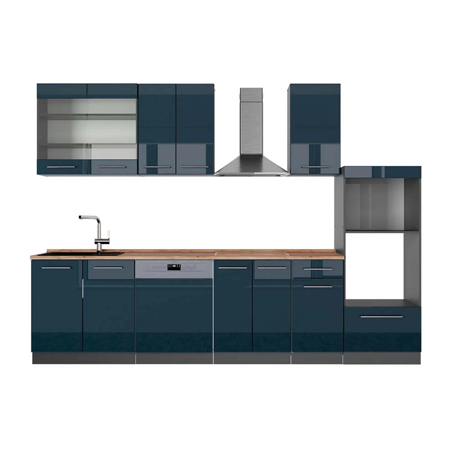 Vicco Küchenzeile R-Line, Weiß Landhaus/Weiß, 300 günstig online kaufen