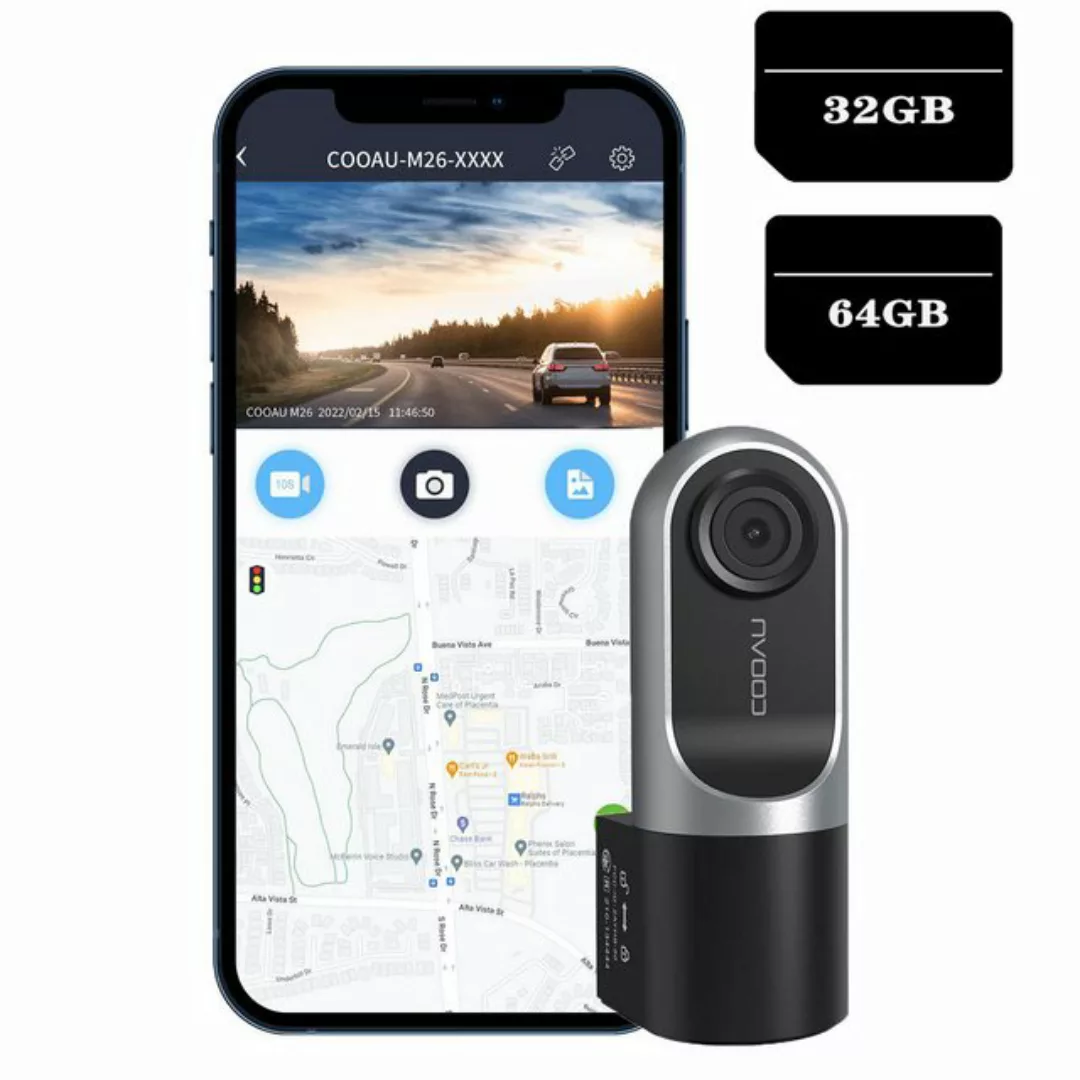 COOAU Dashcam Auto Vorne,1080P FHD Autokamera mit F 1,8-Objektiv Dashcam (H günstig online kaufen