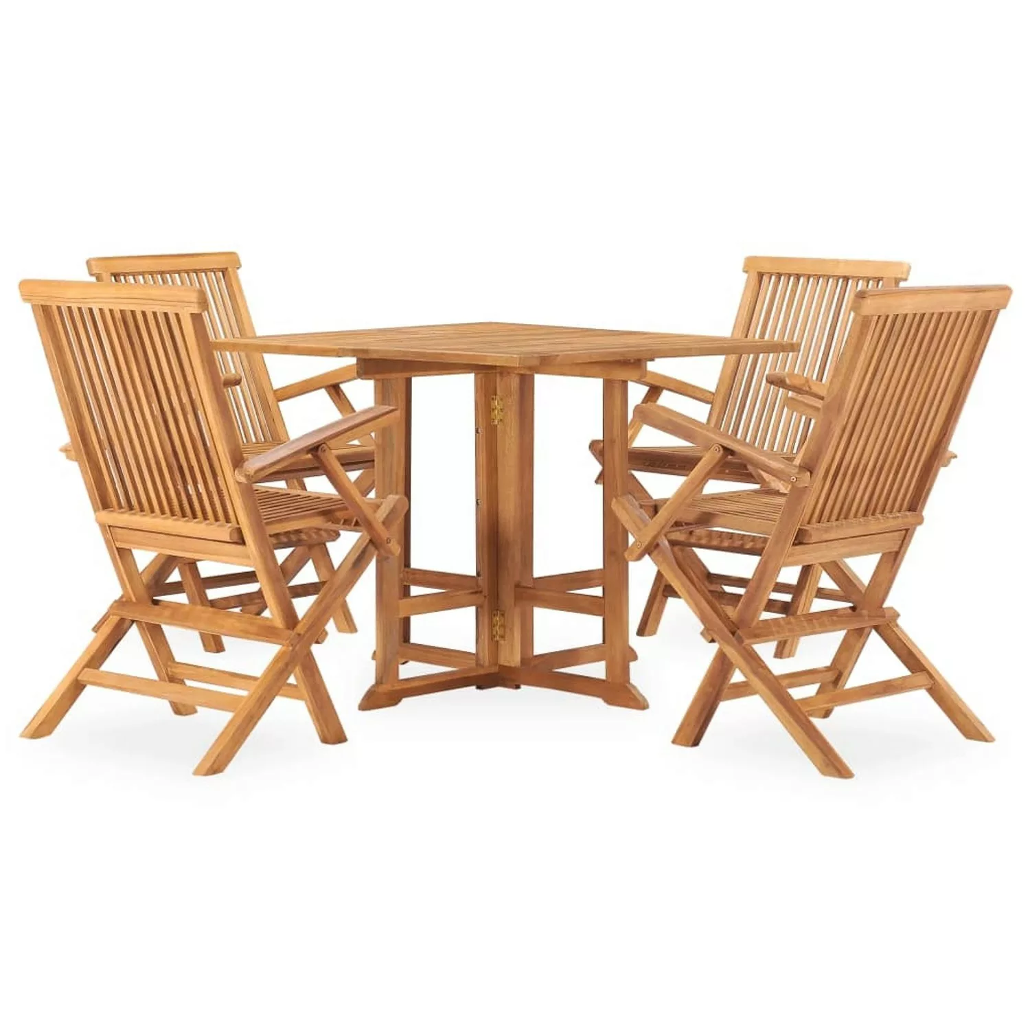 vidaXL 5-tlg Garten-Essgruppe Klappbar Massivholz Teak Modell 6 günstig online kaufen