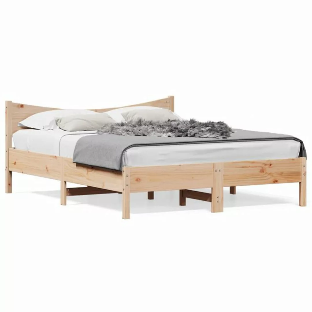 vidaXL Bett Massivholzbett ohne Matratze 150x200 cm Kiefernholz günstig online kaufen