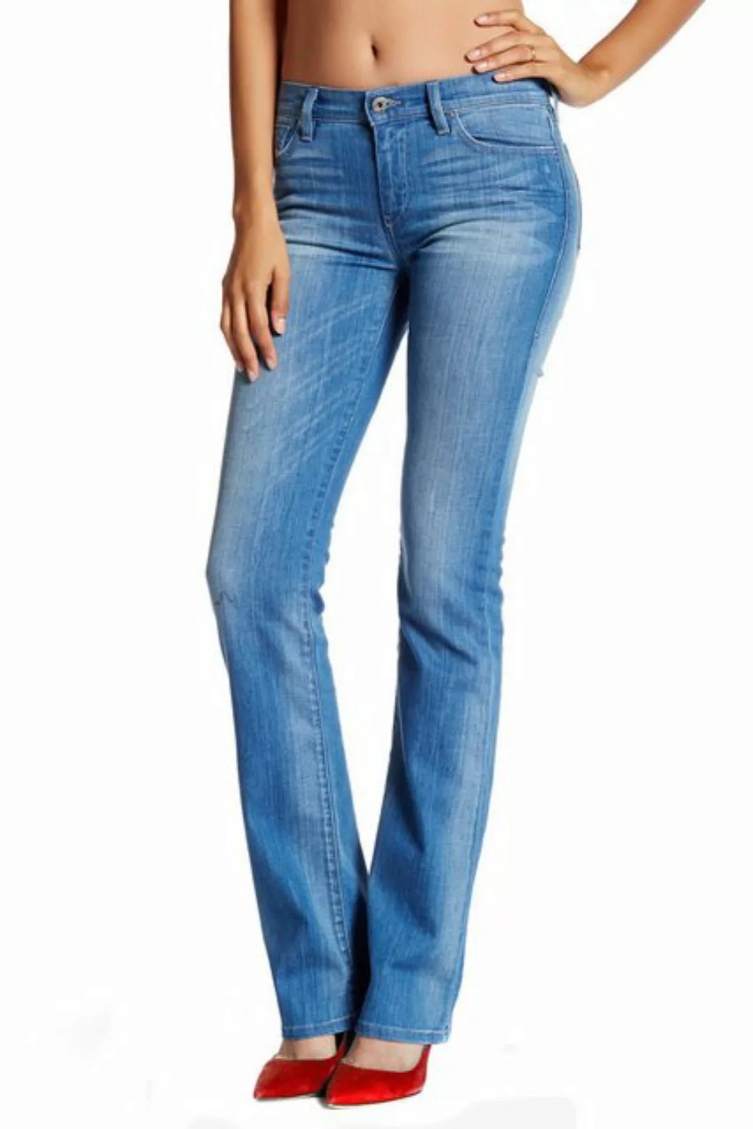 Diesel Bootcut-Jeans Diesel Bootzee 0661E Regular Slim Bootcut Damen Jeans günstig online kaufen