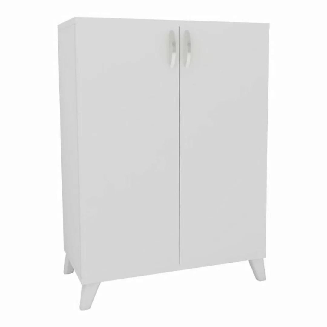 en.casa Mehrzweckschrank »Strömsund« 88 x 72 x 32,5 cm Weiß günstig online kaufen