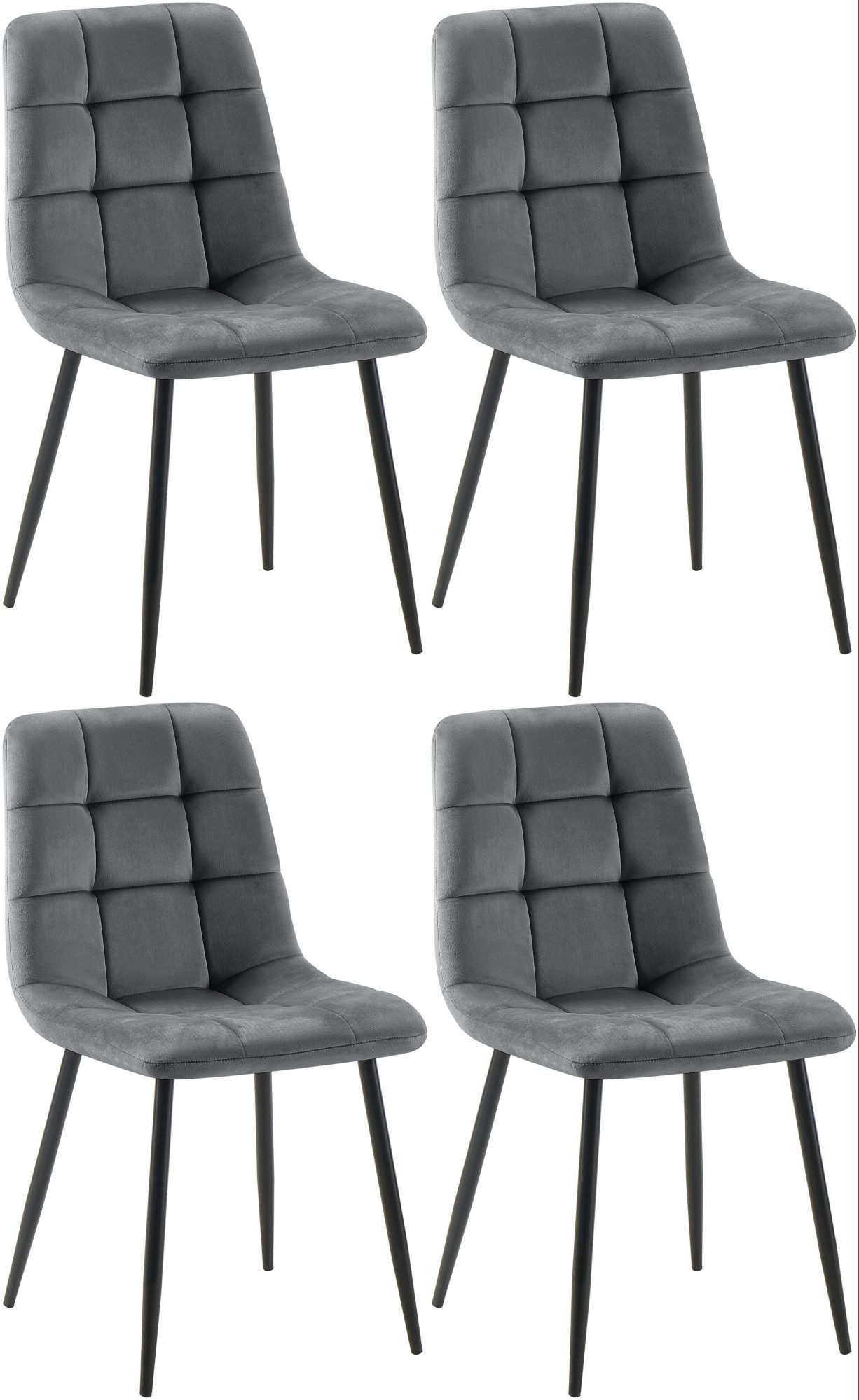 CLP Esszimmerstuhl Antibes (4er Set), Samtbezüge, günstig online kaufen