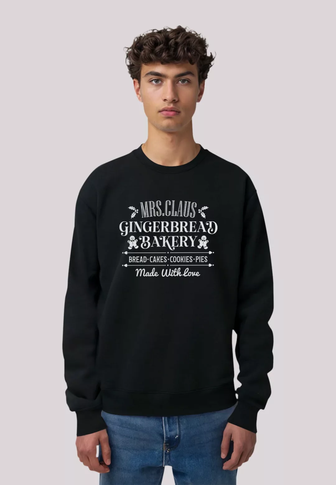 F4NT4STIC Sweatshirt "Weihnachten Santas Gingerbread Bakery", Premium Quali günstig online kaufen