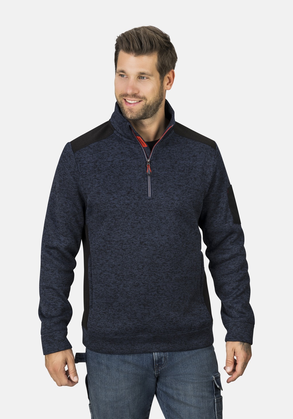 HERO by John Medoox Sweatjacke "KIAN Knitted Workwear Arbeits-Fleece-Strick günstig online kaufen