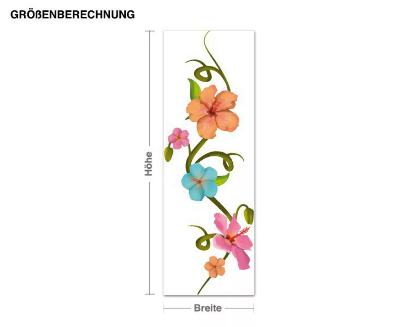 Wandtattoo Blumen Hibiskusranke günstig online kaufen