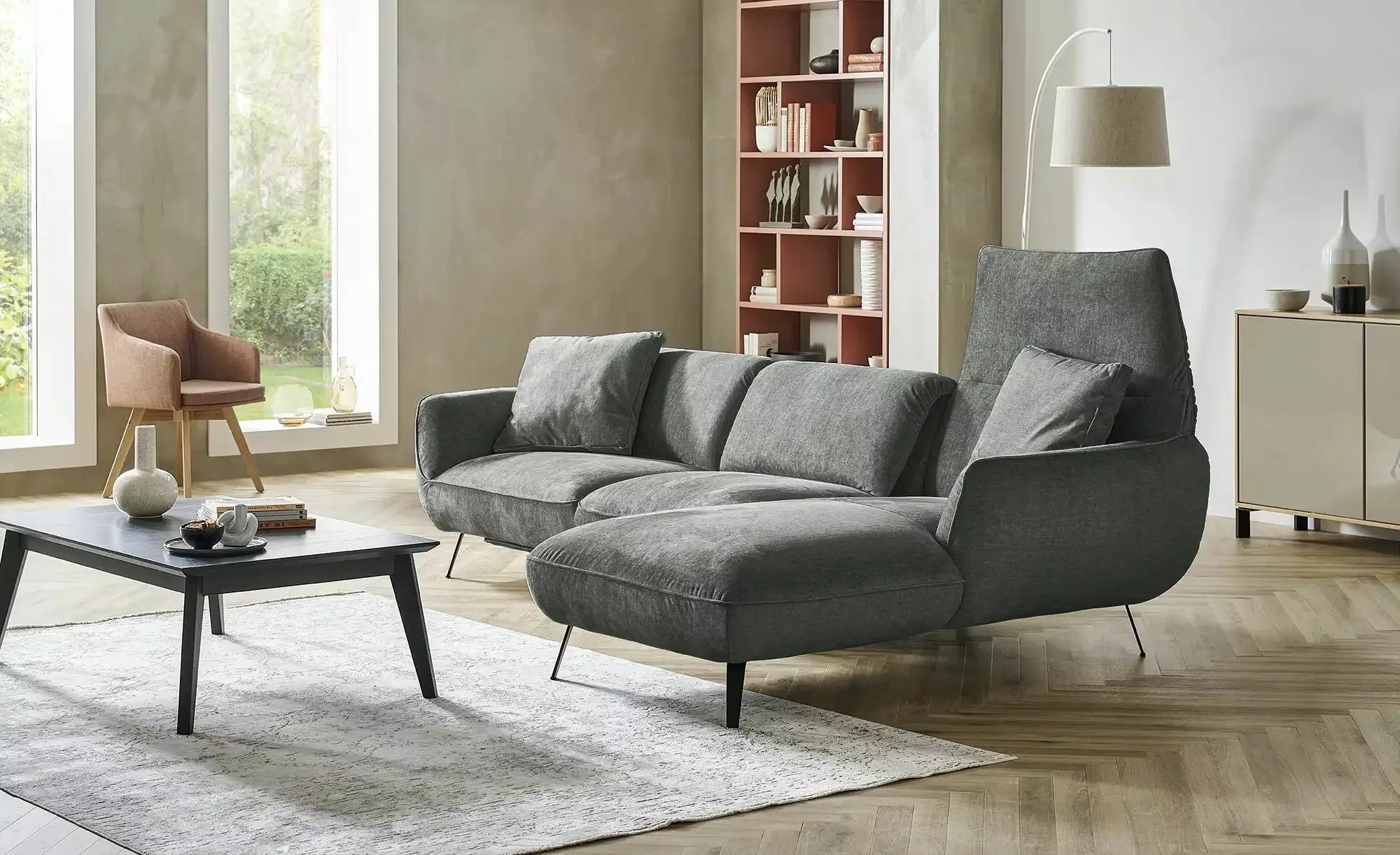 pop Ecksofa  Ventus ¦ grau ¦ Maße (cm): B: 281 H: 111 T: 174 Polstermöbel > günstig online kaufen