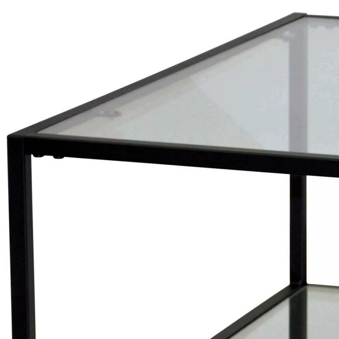 Glastisch Wohnzimmer mit Bügelgestell Metall günstig online kaufen