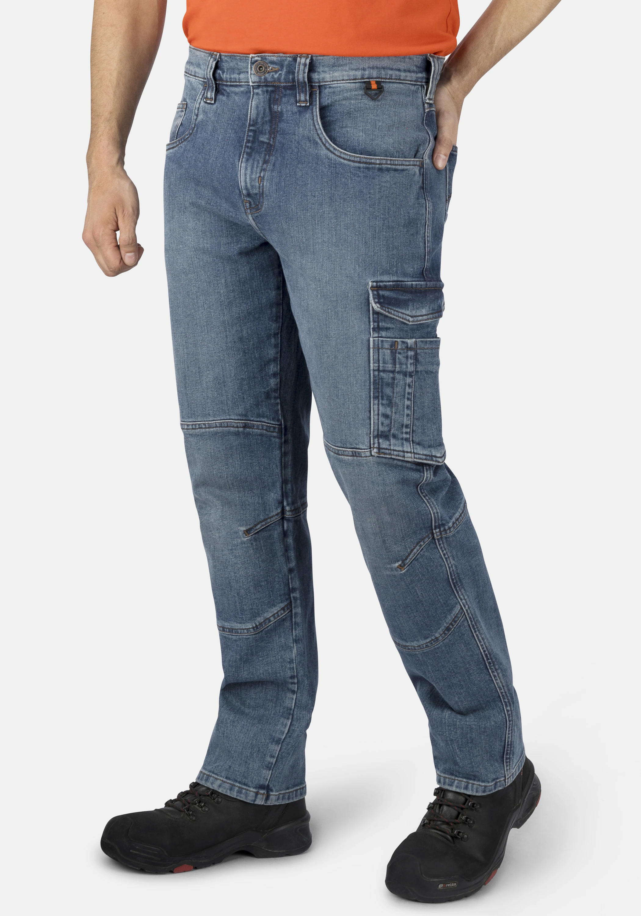 HERO by John Medoox Workerjeans "CALGARY Denim Basic Workwear Arbeits-Cargo günstig online kaufen