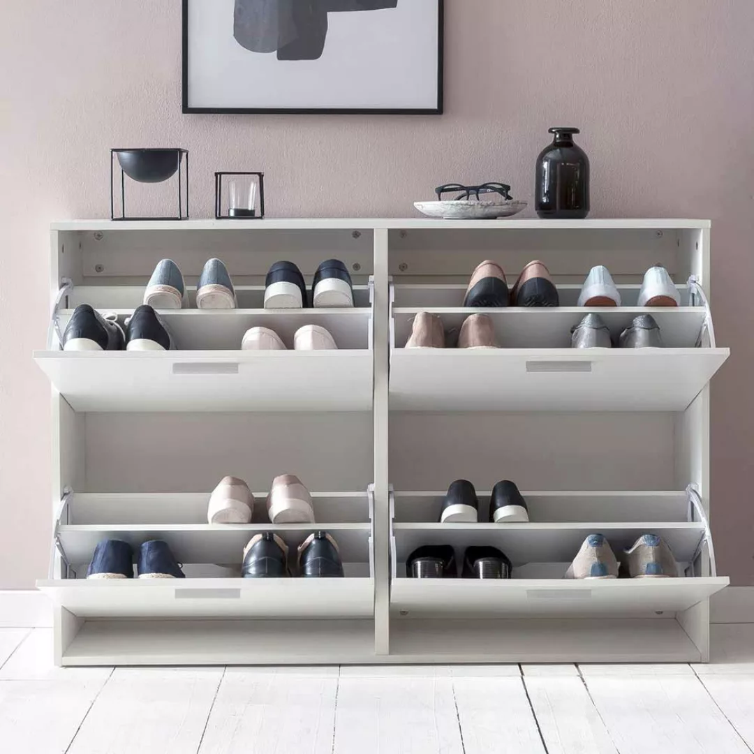 Schuhkipper in Weiß 120 cm breit günstig online kaufen