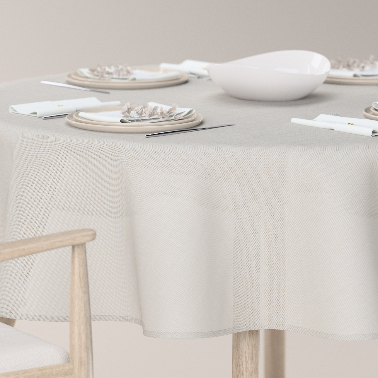 Runde Tischdecke, weiß, Sensual Premium (144-54) günstig online kaufen