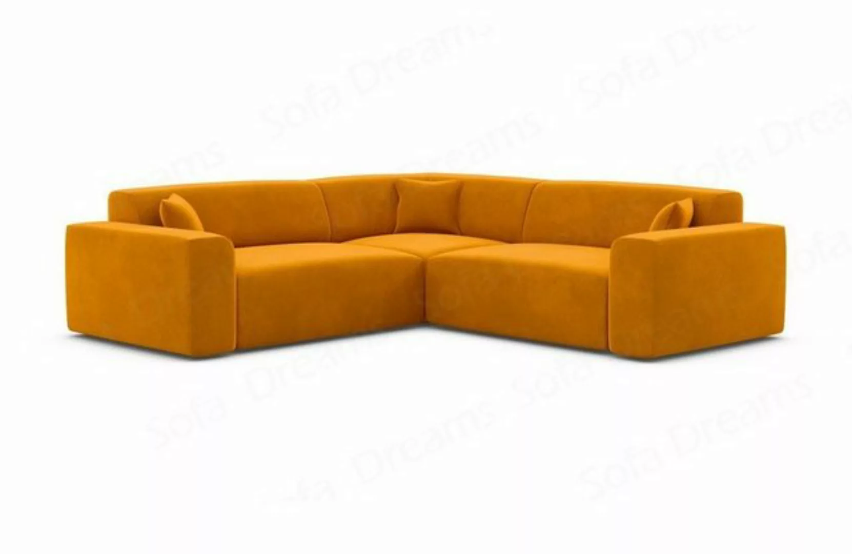 Sofa Dreams Ecksofa Polster Stoff Samtstoff Designer Sofa Mallorca L Form S günstig online kaufen