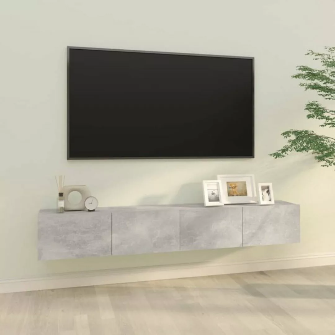 vidaXL TV-Schrank TV-Wandschränke 2 Stk Betongrau 100x30x30 cm Spanplatte L günstig online kaufen