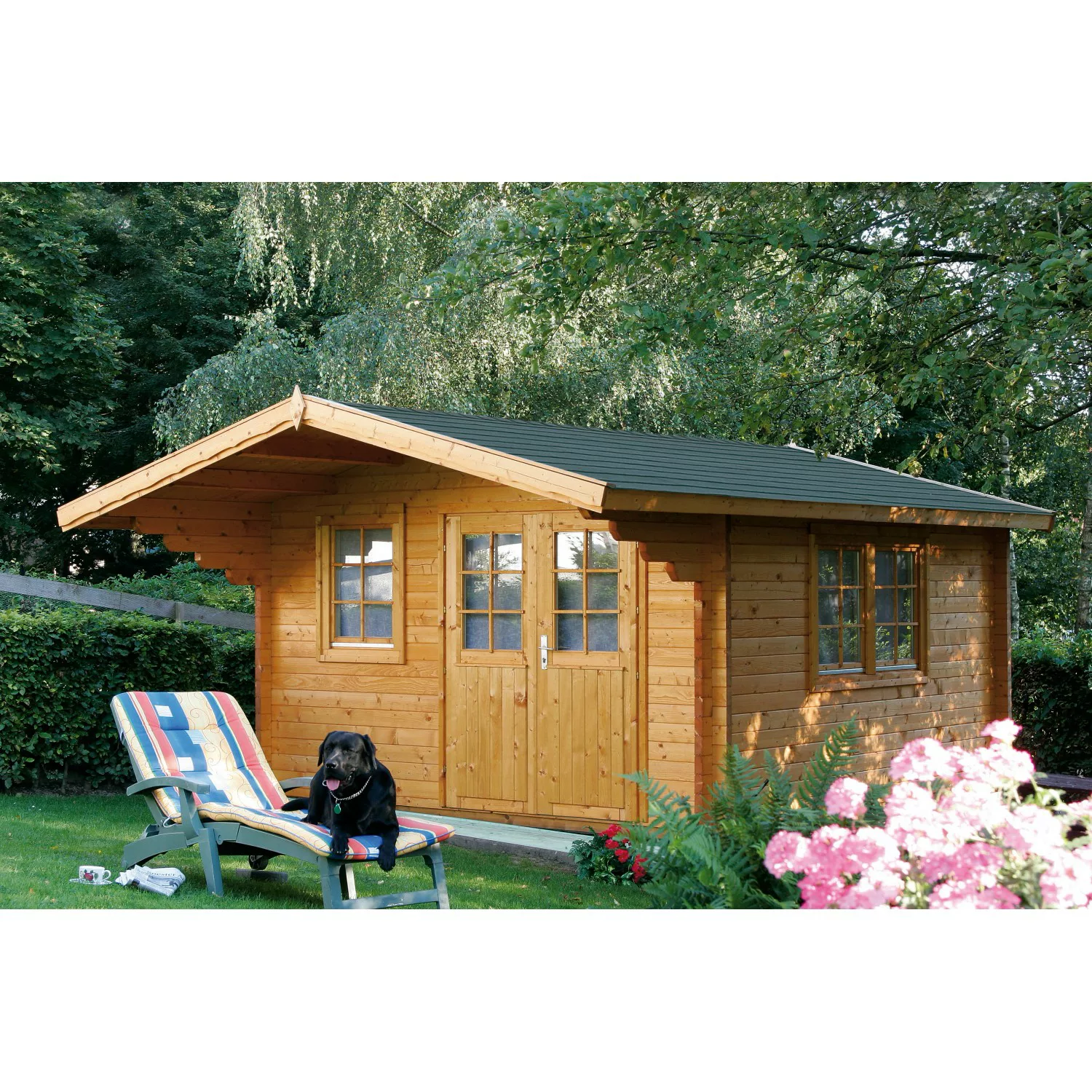 Wolff Finnhaus Holz-Gartenhaus Nordkap 70-L XL B x T: 400 cm x 500 cm günstig online kaufen