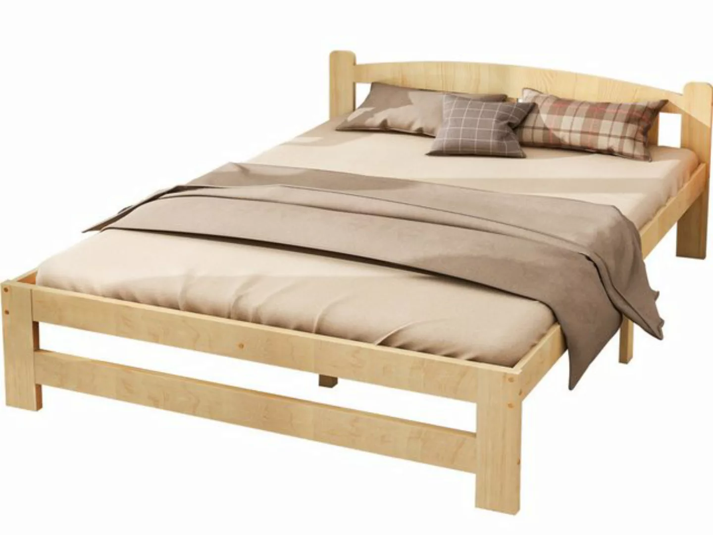 SeedWave Holzbett Jugendbett in original Holzfarbe mit 6 / 9 Füßen, 90×200c günstig online kaufen