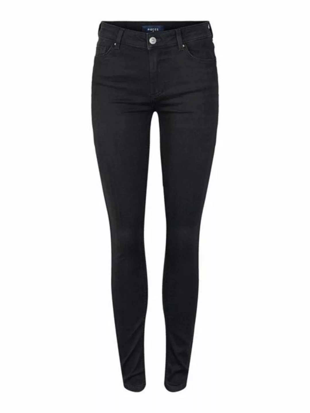 Pieces Delly Skinny Mid Waist Jeans XL Black günstig online kaufen