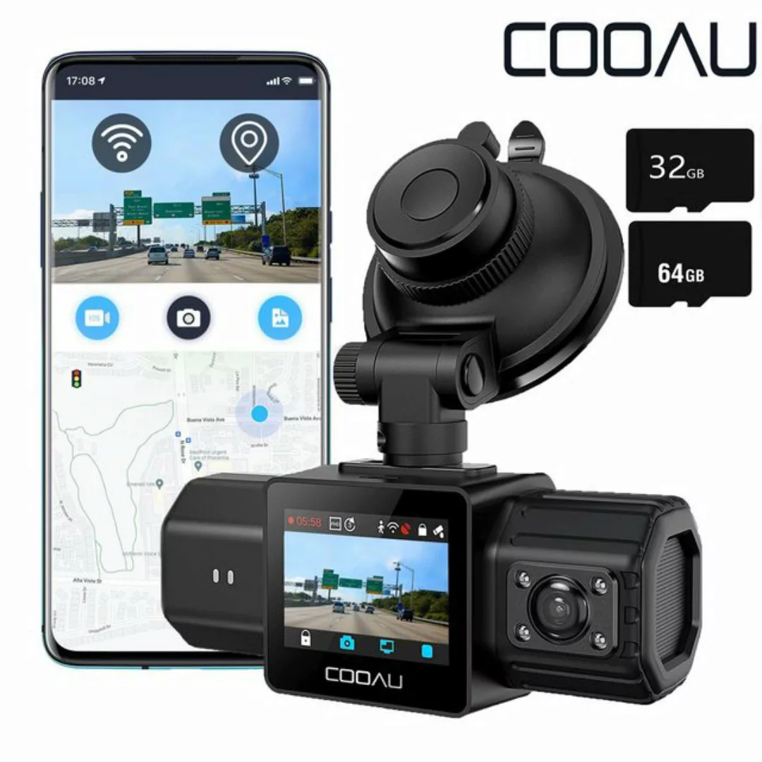 COOAU 2.5K/1080P Vorne Innen Autokamera DVR Recorder Camera Mit TF Karte Da günstig online kaufen