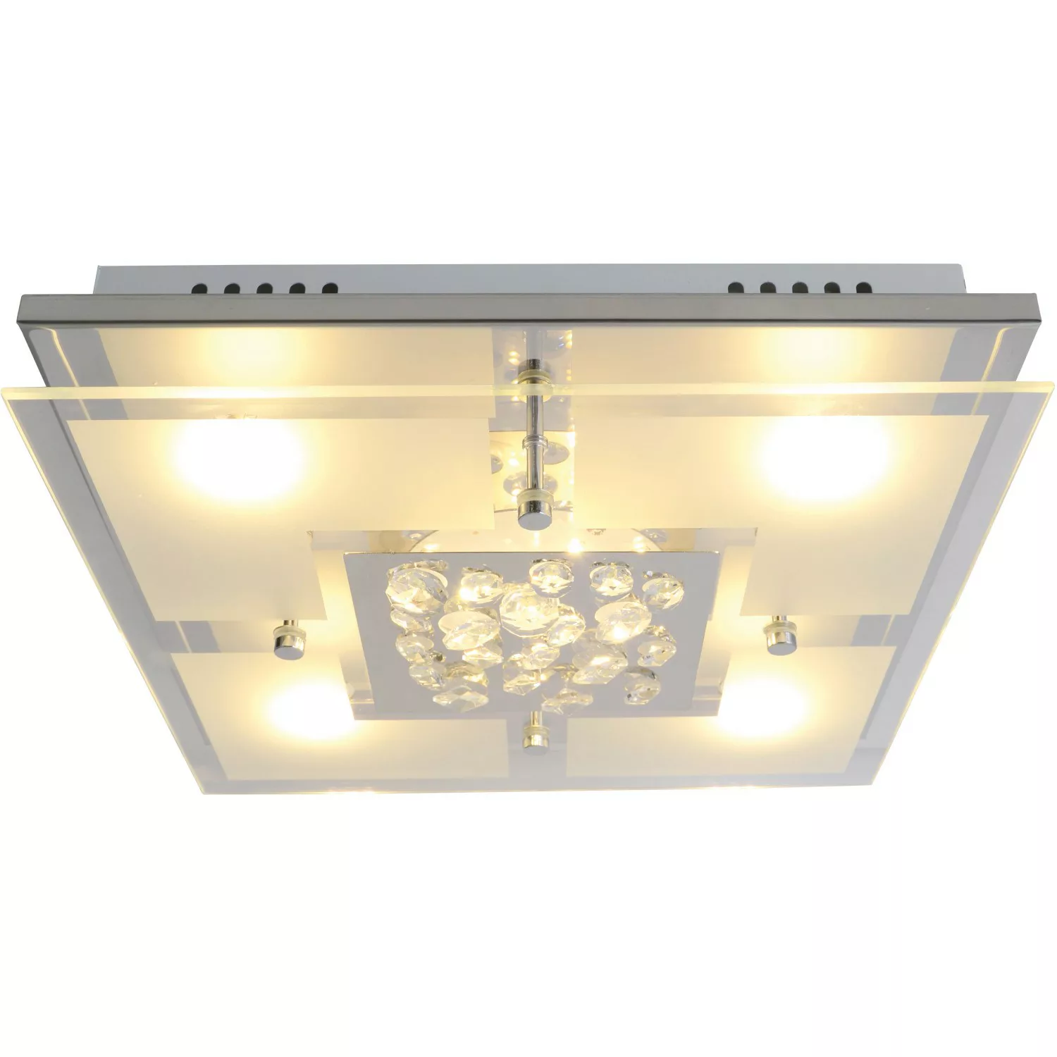 Näve "LED-Deckenleuchte ""Chur"" inkl.4 LED's, Kristalleffekt, B30cm, warmw günstig online kaufen