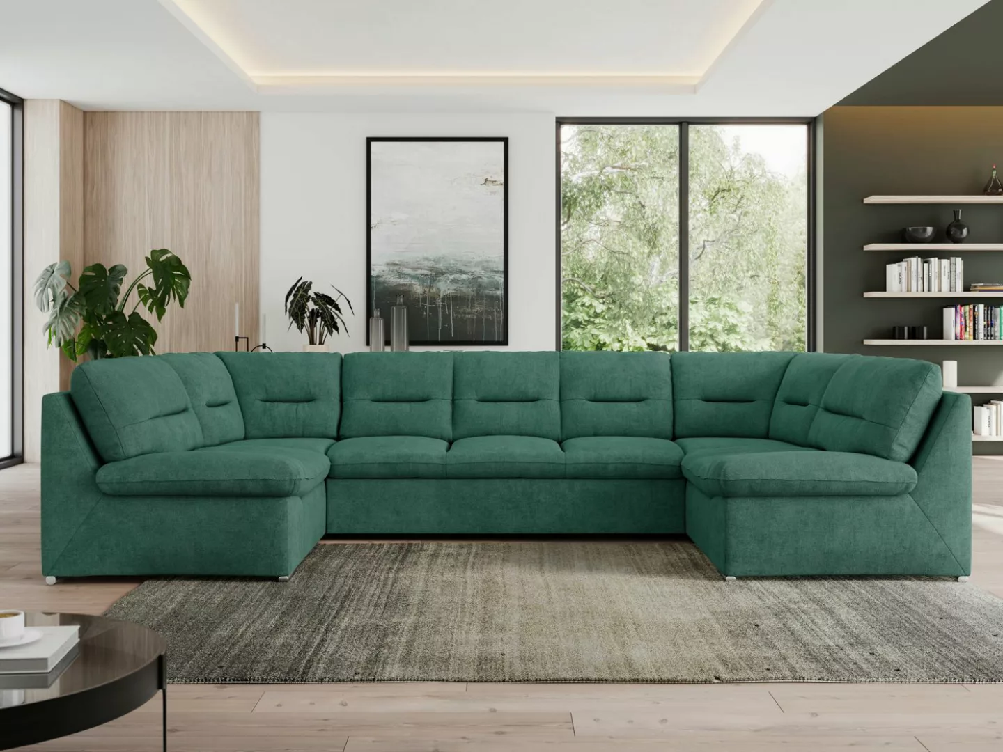 MKS MÖBEL Ecksofa COMODO U, Set, Sofa big XXL, Wellenfedern, Wohnlandschaft günstig online kaufen