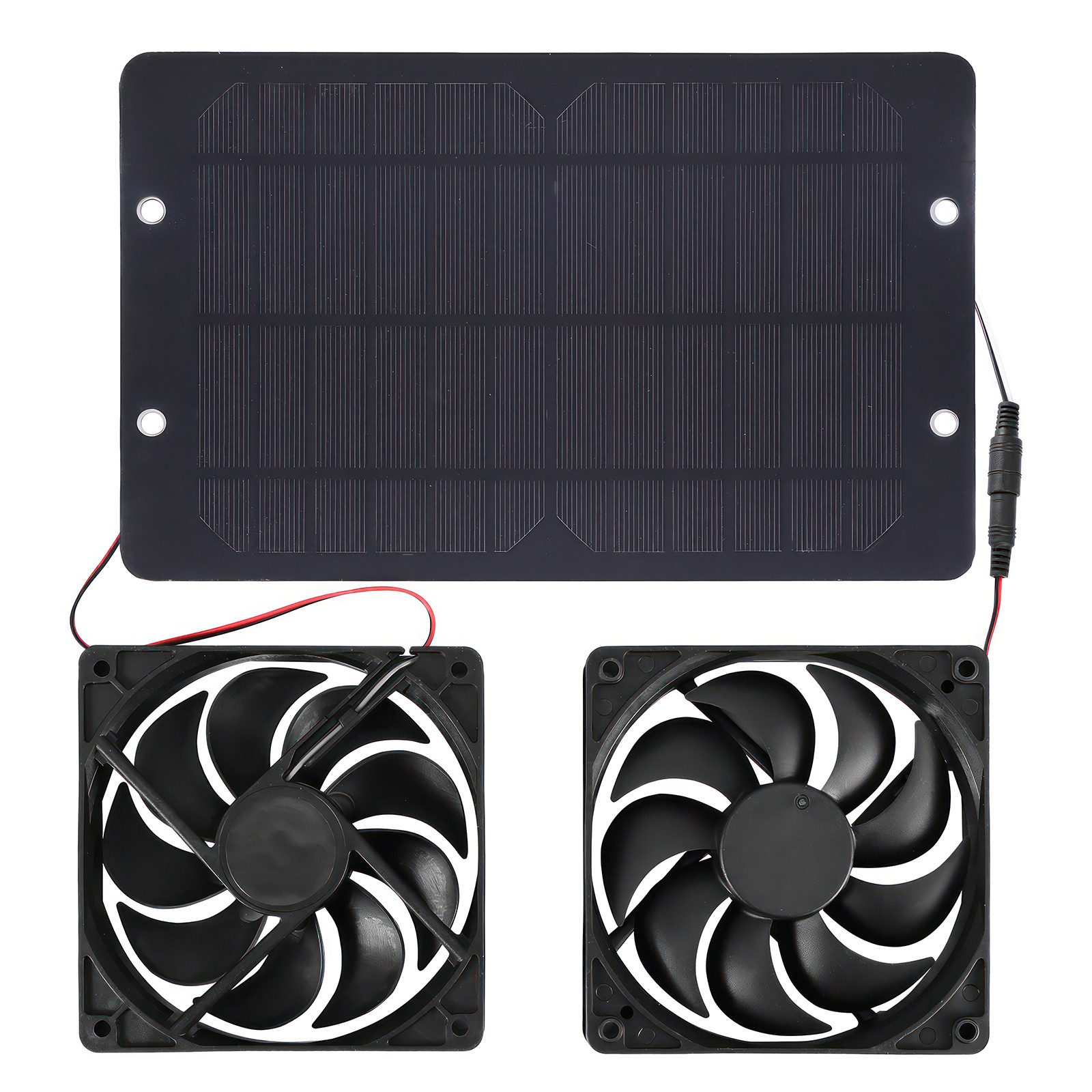 BlingBin Wandventilator Solar Ventilator,10W Solarpanel,Wetterfest,DC Doppe günstig online kaufen