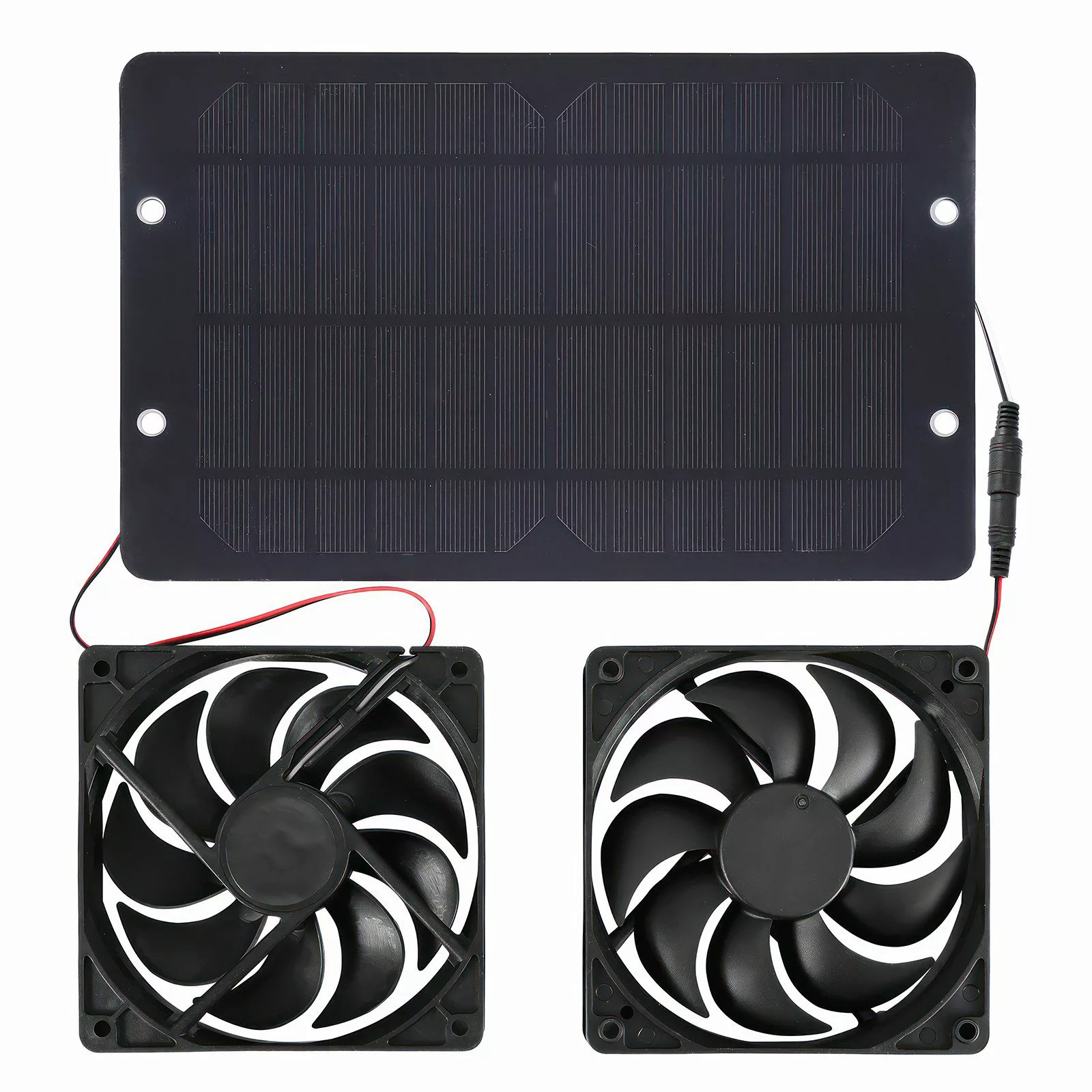 BlingBin Wandventilator Solar Ventilator,10W Solarpanel,Wetterfest,DC Doppe günstig online kaufen