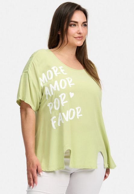 Kekoo Tunikashirt Luftiges A-Linie Shirt aus Baumwollviskose 'Amor' günstig online kaufen