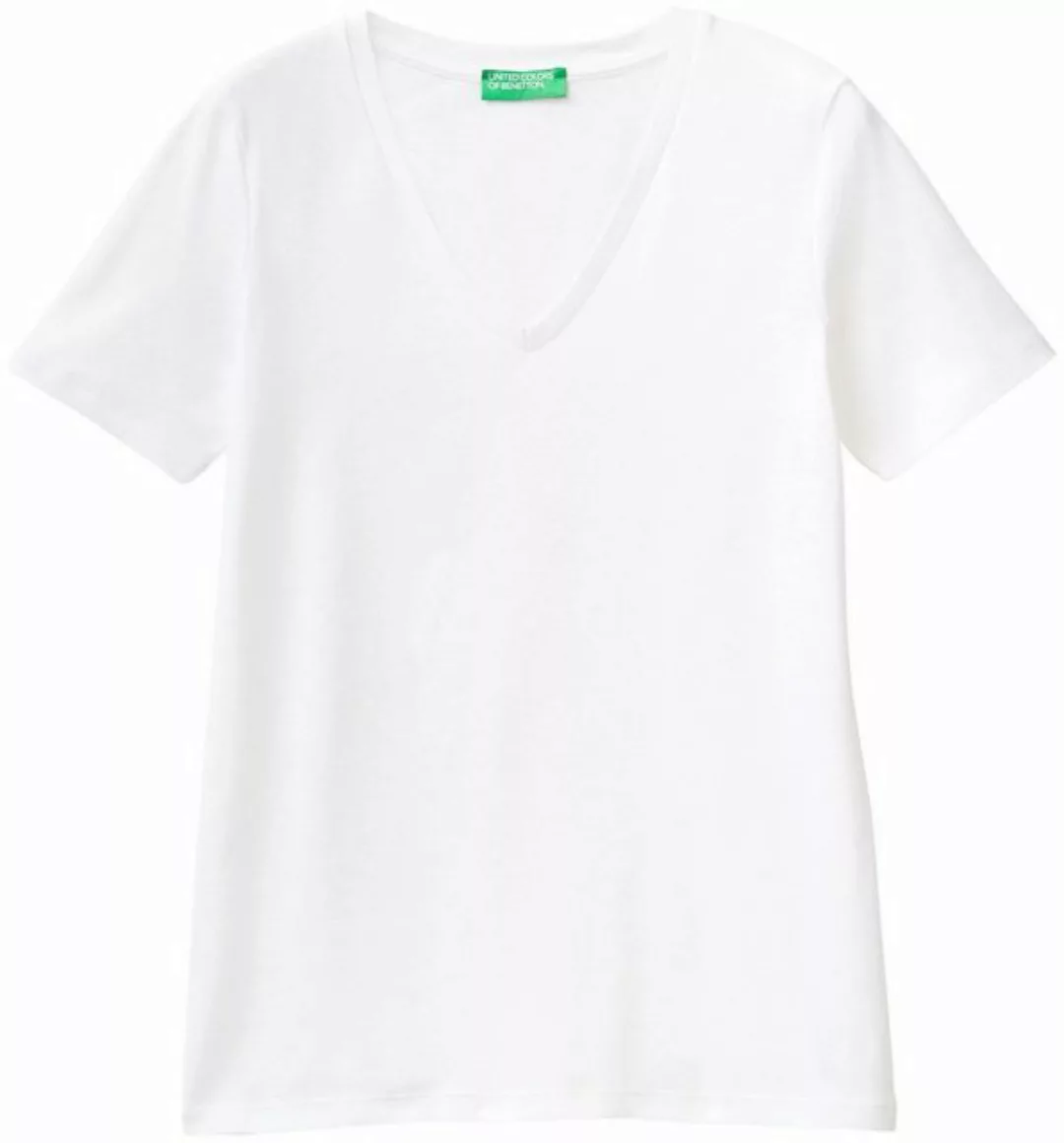 United Colors of Benetton T-Shirt mit modischem V-Ausschnitt günstig online kaufen