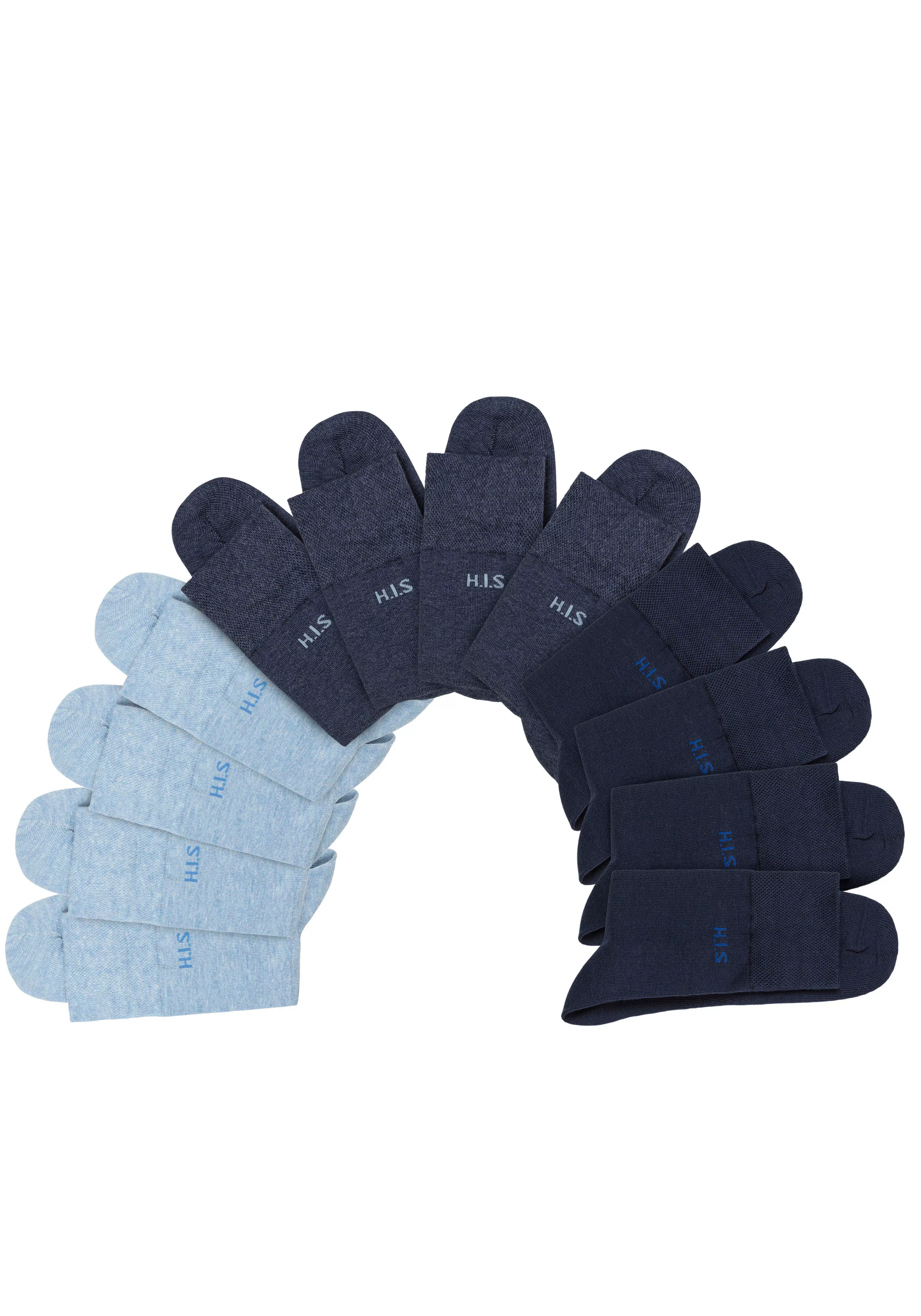 H.I.S Socken, (Packung, 12 Paar), ohne einschneidendes Gummi günstig online kaufen