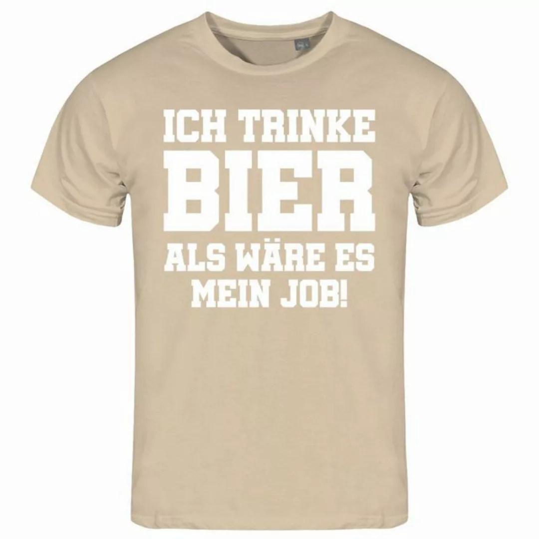 deinshirt Print-Shirt Herren T-Shirt Ich trinke Bier als wäre es mein Job F günstig online kaufen