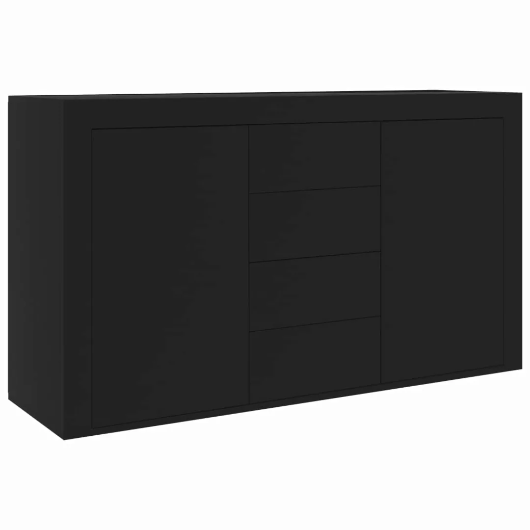 Sideboard Schwarz 120×36×69 Cm Spanplatte günstig online kaufen