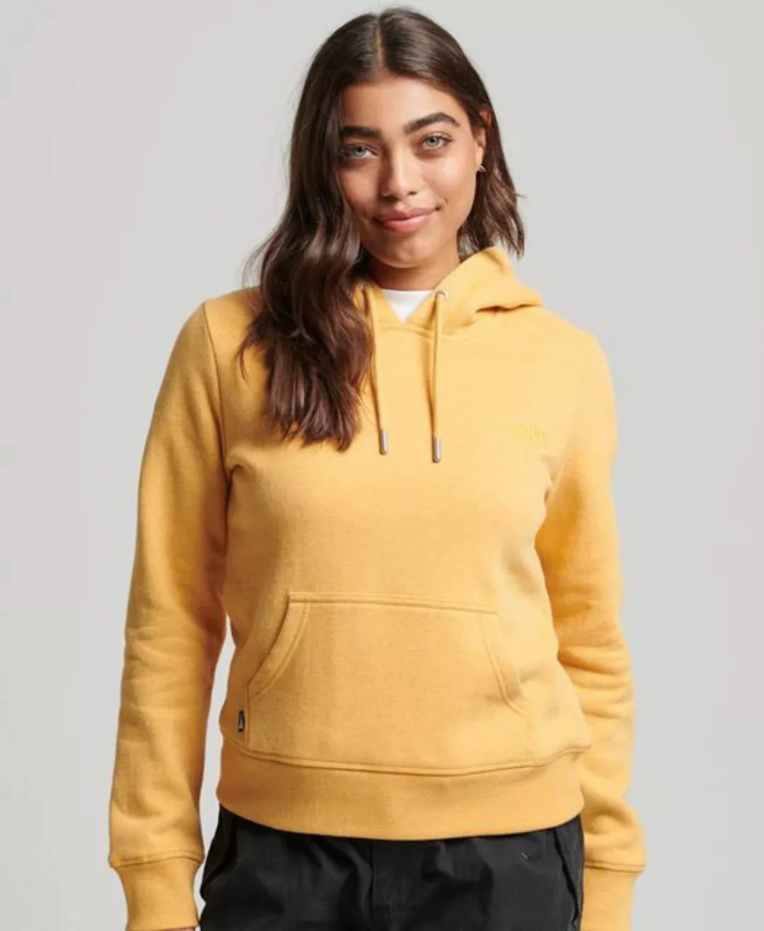 Superdry Hoodie ESSENTIAL LOGO HOODIE Ochre Yellow Marl günstig online kaufen