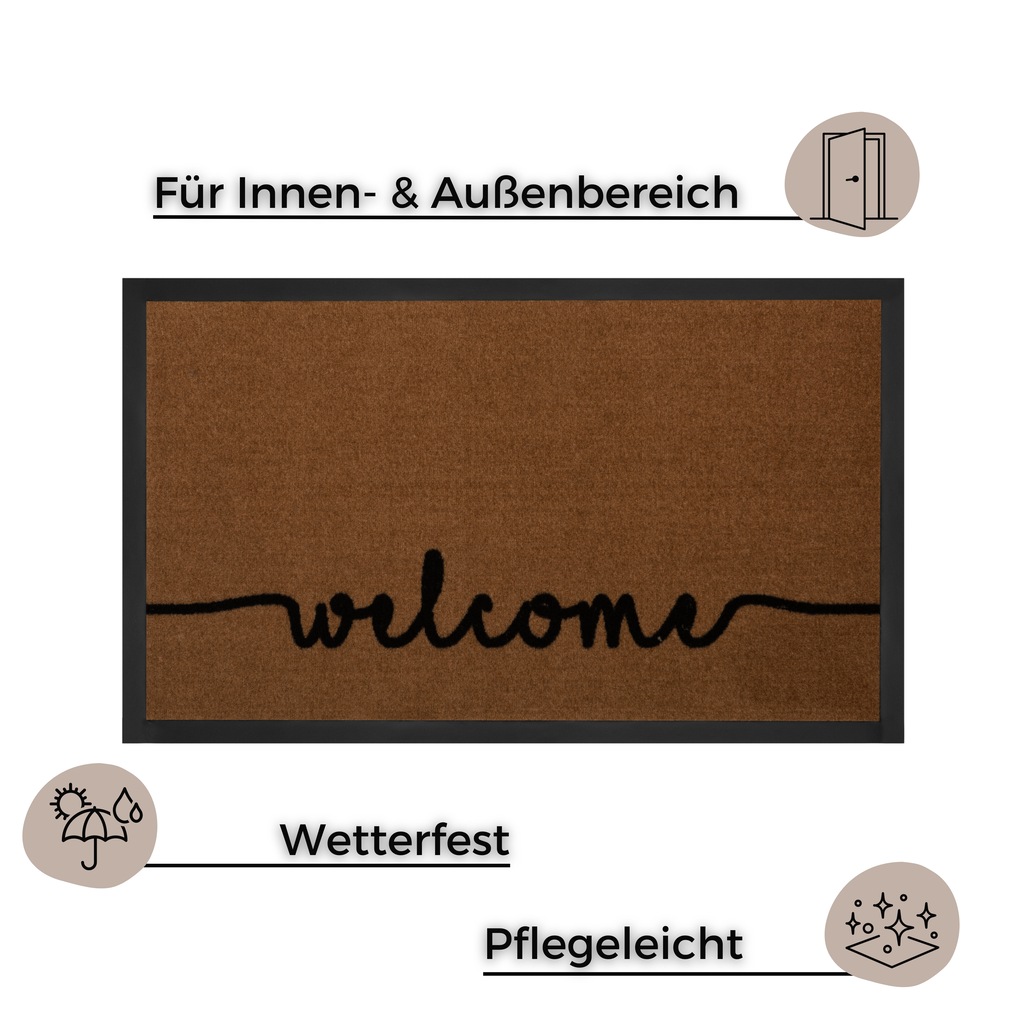 HANSE Home Fußmatte »Cozy Welcome«, rechteckig, 5 mm Höhe, Waschbar, Schmut günstig online kaufen