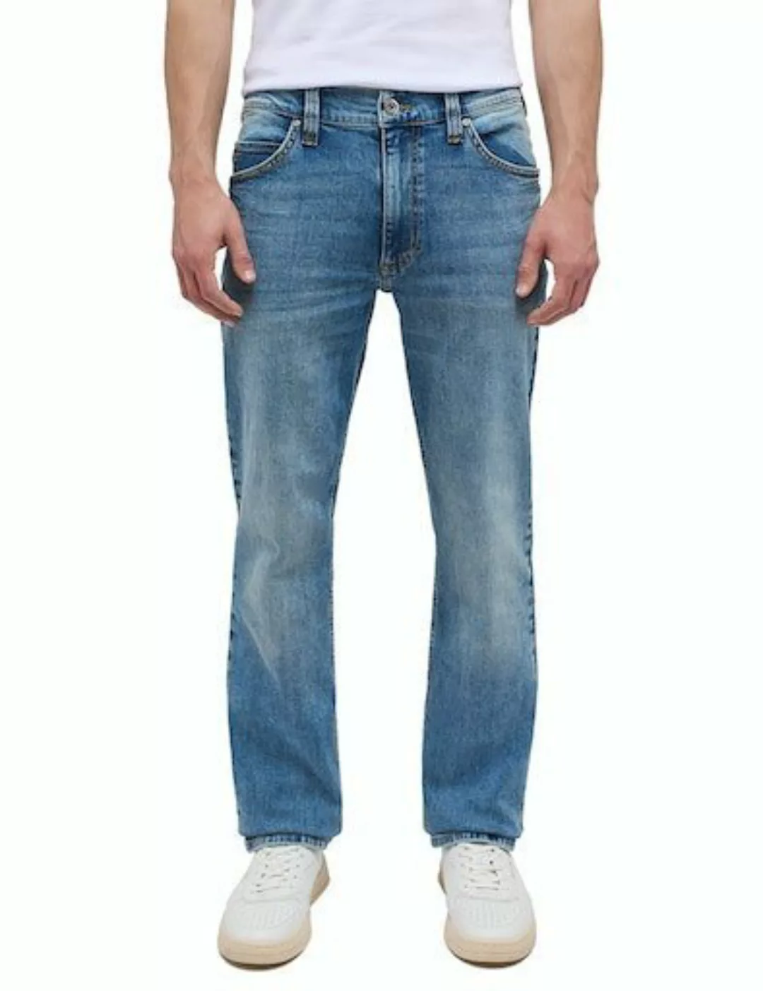 Mustang Herren Jeans TRAMPER STRAIGHT Straight Fit Blau - Dark Blue Denim günstig online kaufen