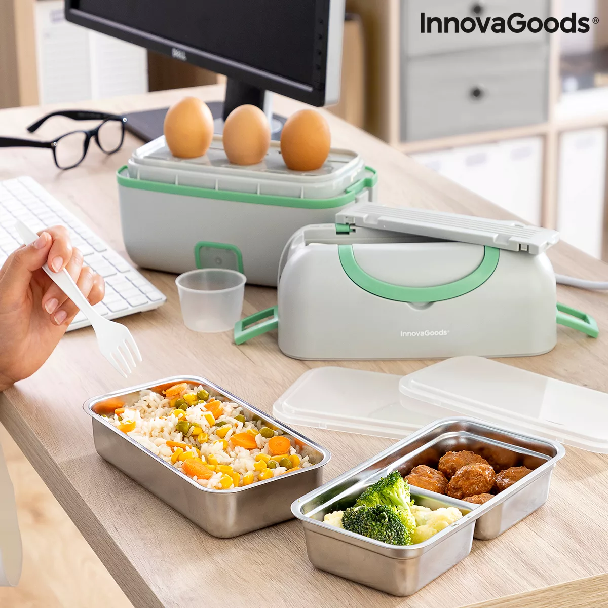 Elektrische 3-in-1-dampf-lunchbox Mit Rezepten Beneam Innovagoods günstig online kaufen