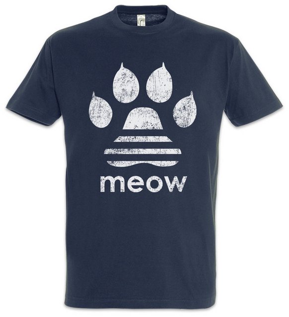 Urban Backwoods Print-Shirt Meow Herren T-Shirt Miau Katze Katzen Liebhaber günstig online kaufen