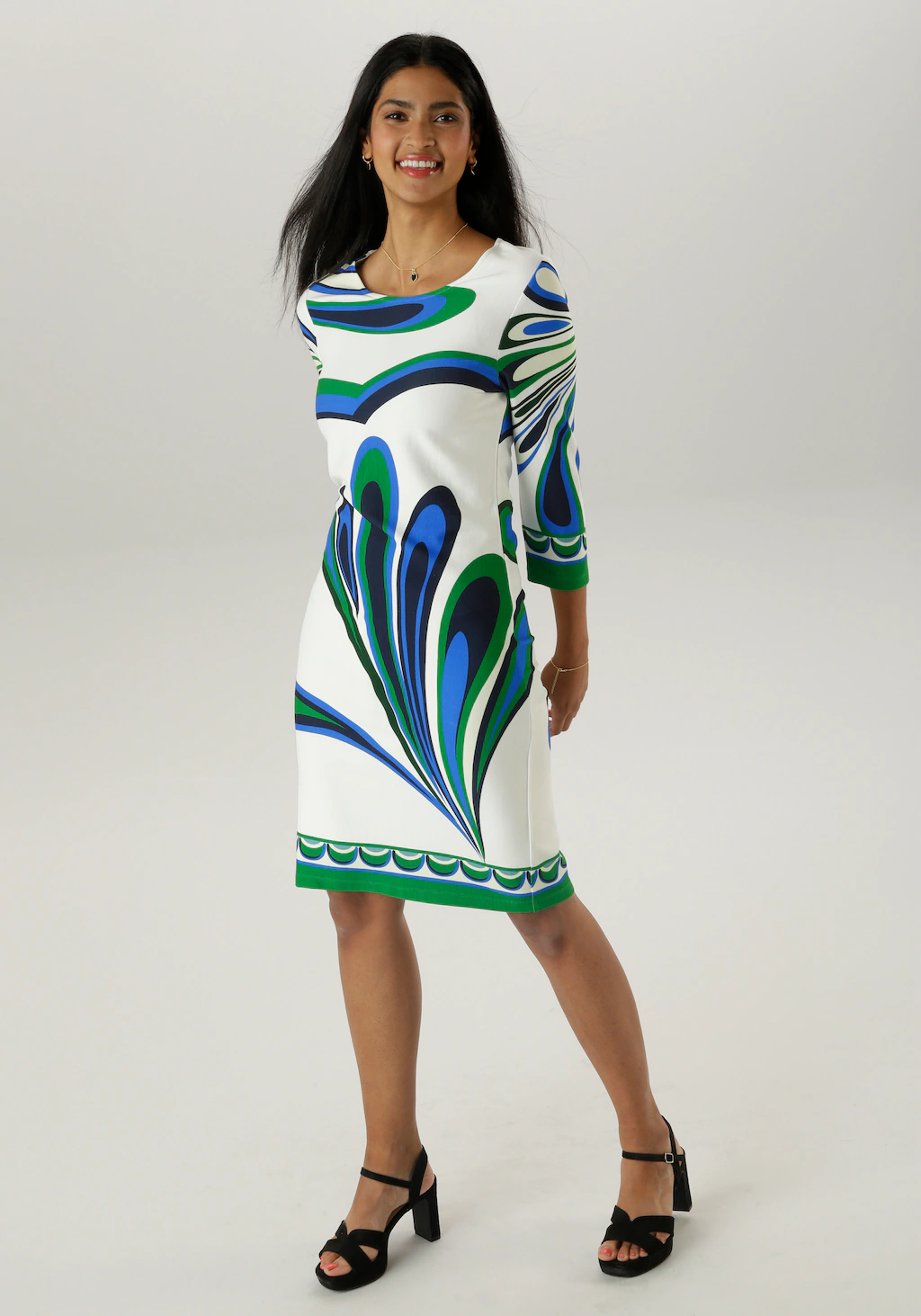 Aniston SELECTED Jerseykleid, mit fantasievollen Alloverprint günstig online kaufen