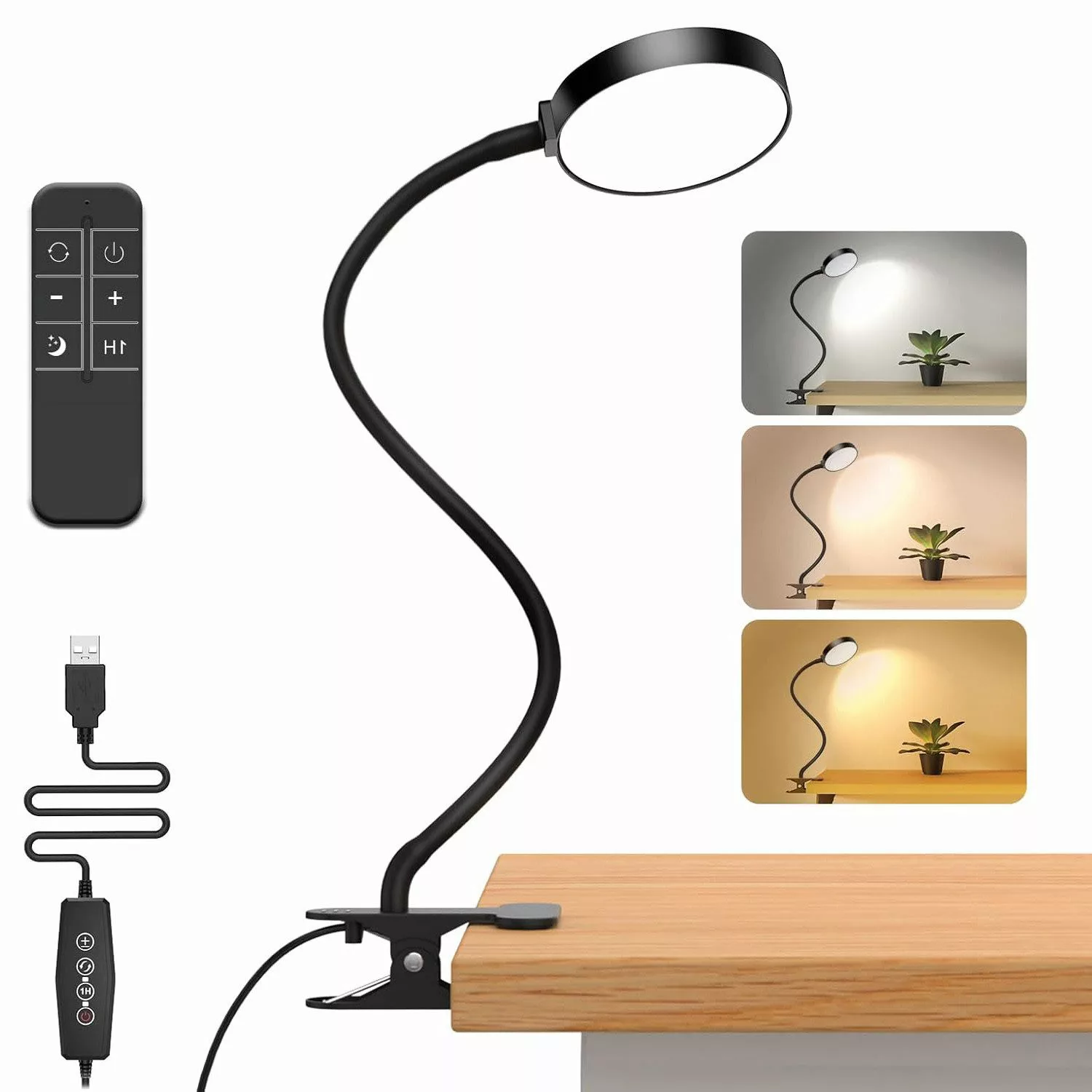 Sunicol LED Schreibtischlampe Klemmbar Tischlampe mit günstig online kaufen