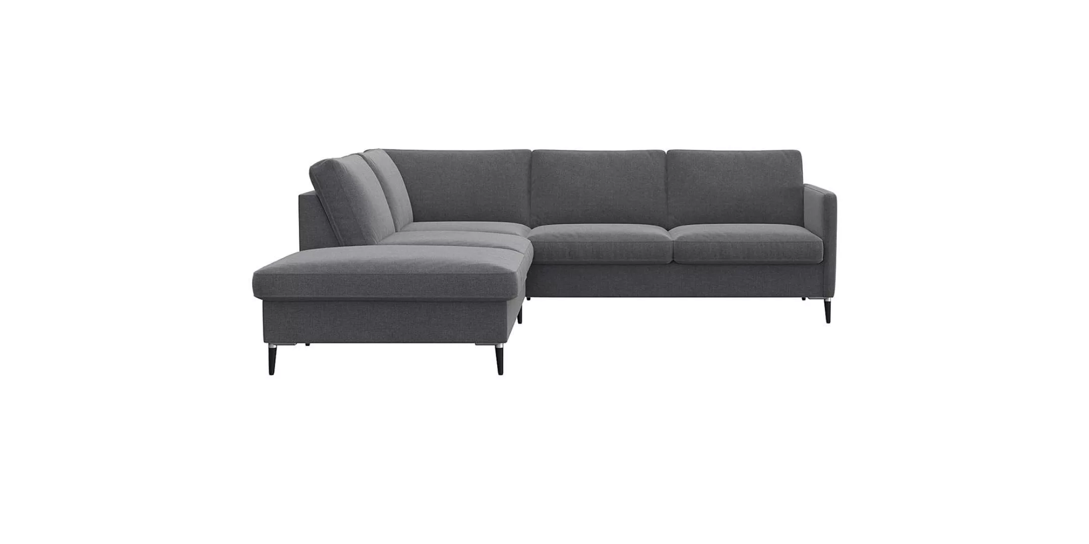 FLEXLUX Ecksofa "Fiore, L-Form", schmale Armlehnen, Kaltschaum, Füße Alu+sc günstig online kaufen