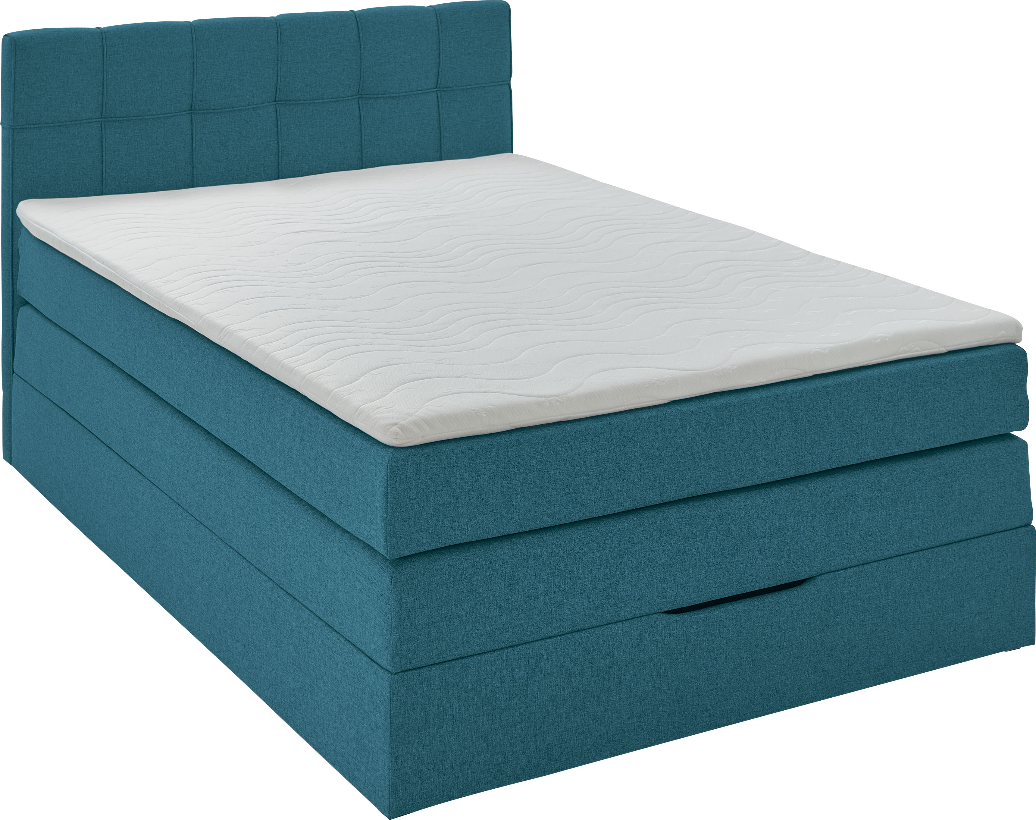 INOSIGN Boxspringbett "Fornoli", inkl. Topper und Bettkasten, H3 in zwei Ma günstig online kaufen