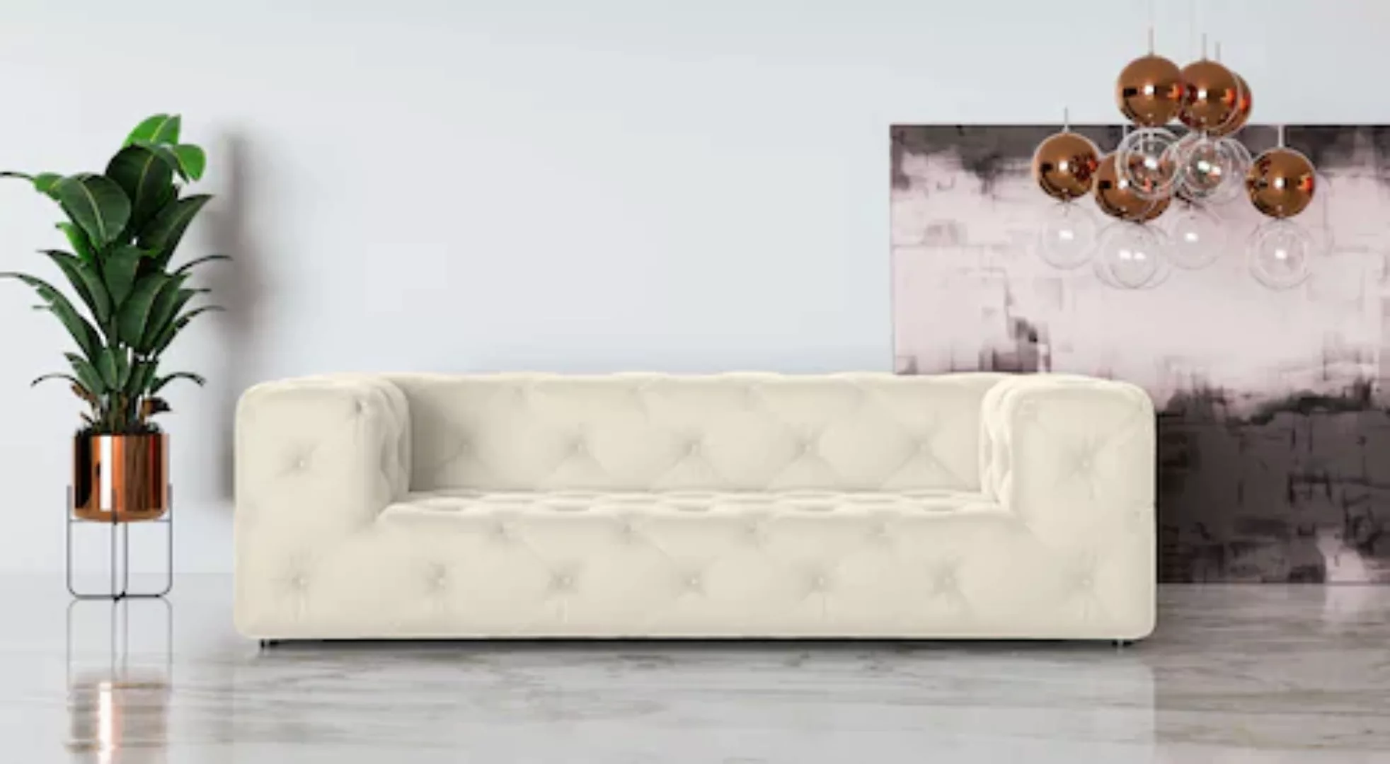 Places of Style 3-Sitzer »FOLLINA«, 3-Sitzer Sofa mit klassischer Chesterfi günstig online kaufen