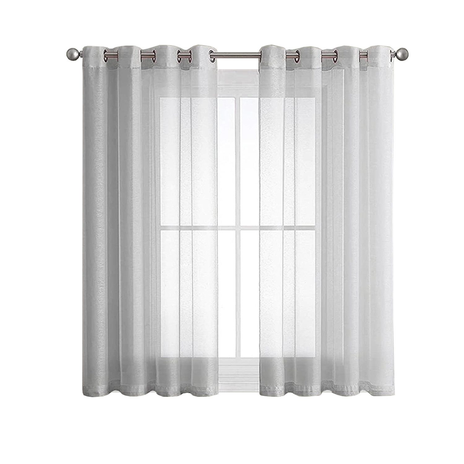zggzerg Gardine Voile Gardinen Vorhang halbtransparent günstig online kaufen