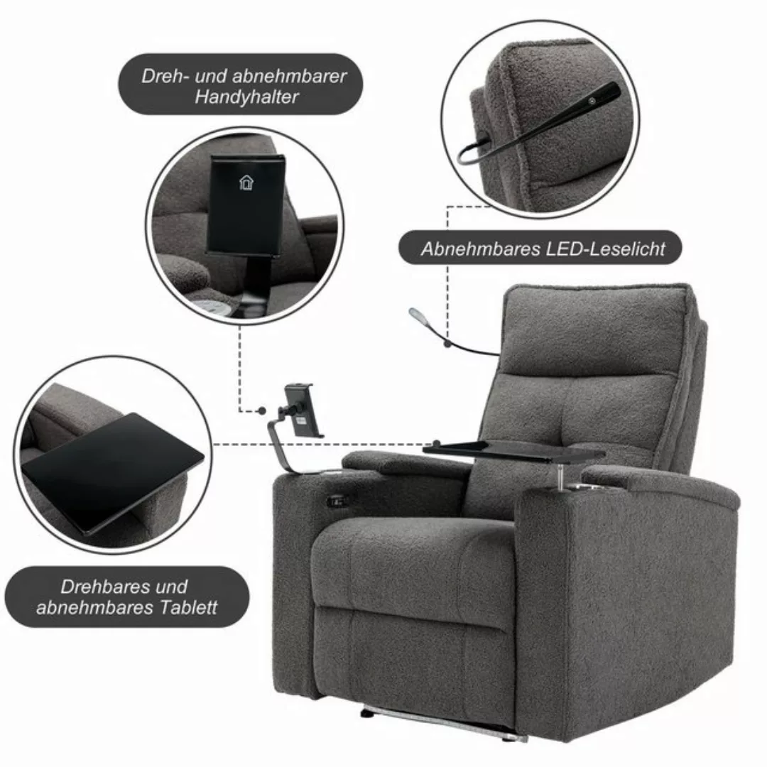 MC Star Sofa Luxuriöser elektrischer Liegestuhl funktionelles Sofa-Relaxses günstig online kaufen