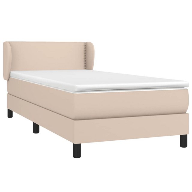 vidaXL Bett Boxspringbett mit Matratze Cappuccino-Braun 80x200cm Kunstleder günstig online kaufen