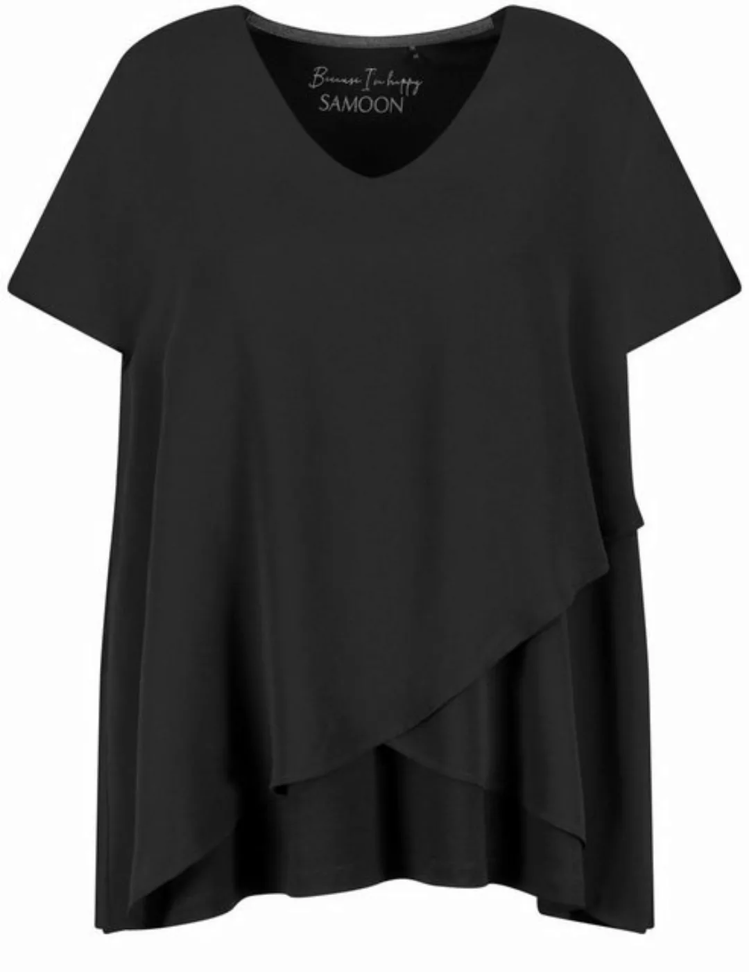 Samoon Kurzarmshirt Blusenshirt mit Chiffon-Layer günstig online kaufen