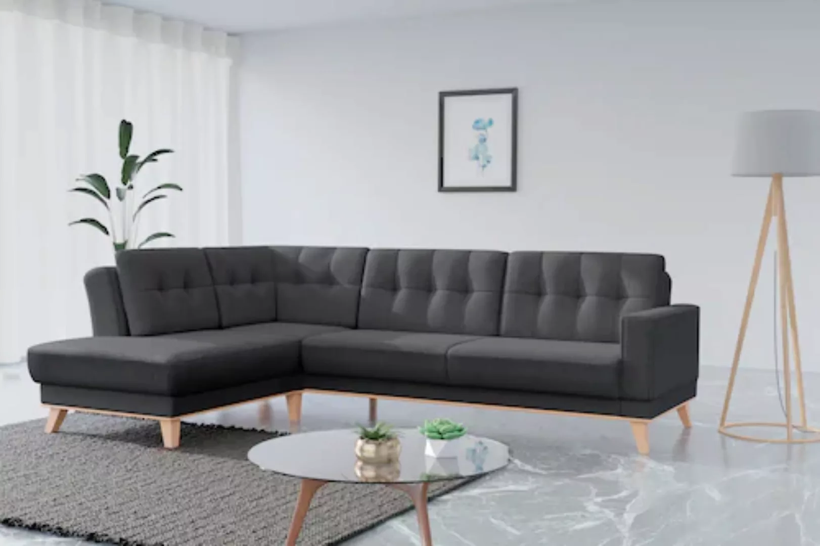 sit&more Ecksofa "Lavida L-Form", wahlweise mit Kippfunktion und Bettkasten günstig online kaufen