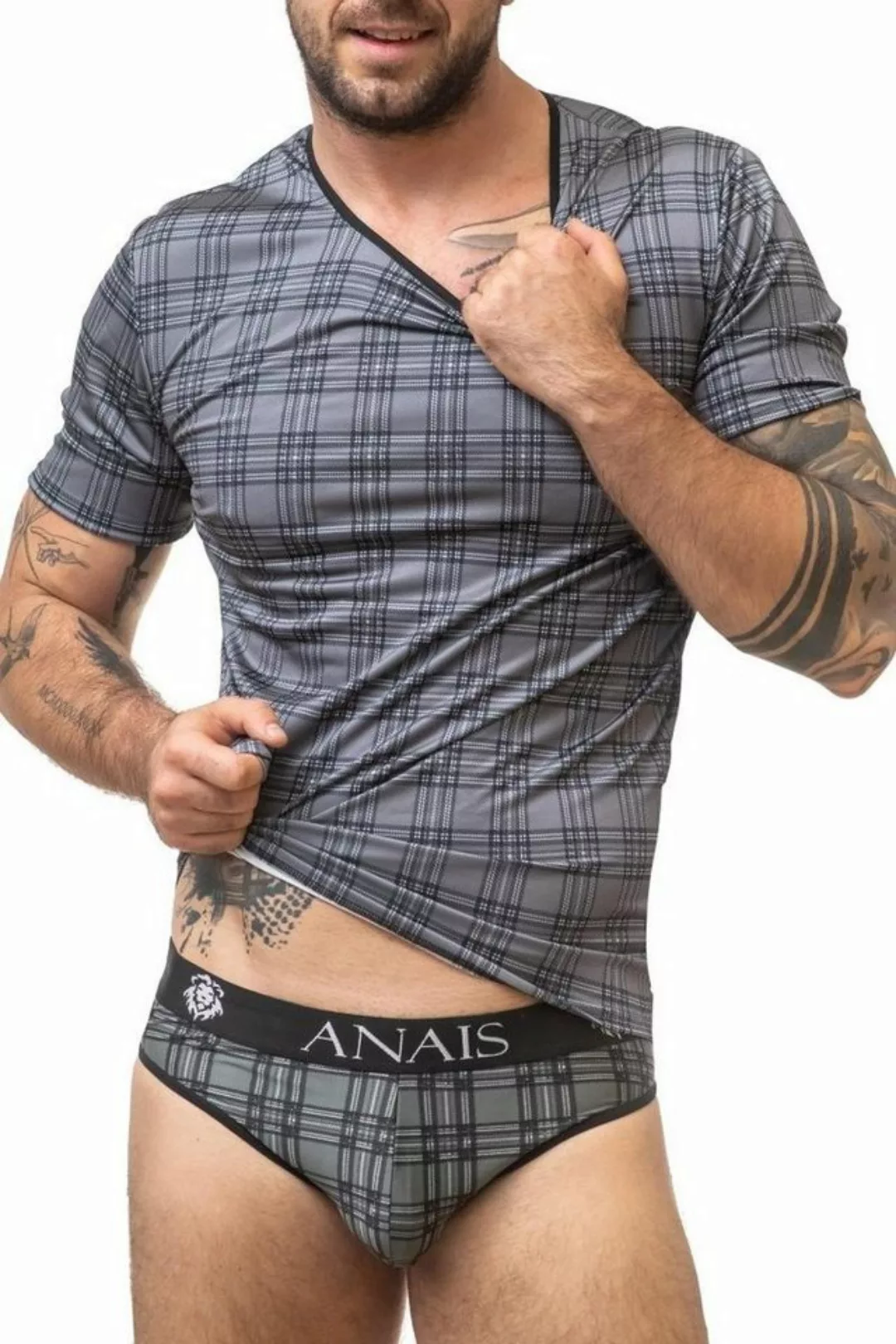 Anais for Men T-Shirt in grau/schwarz - M günstig online kaufen