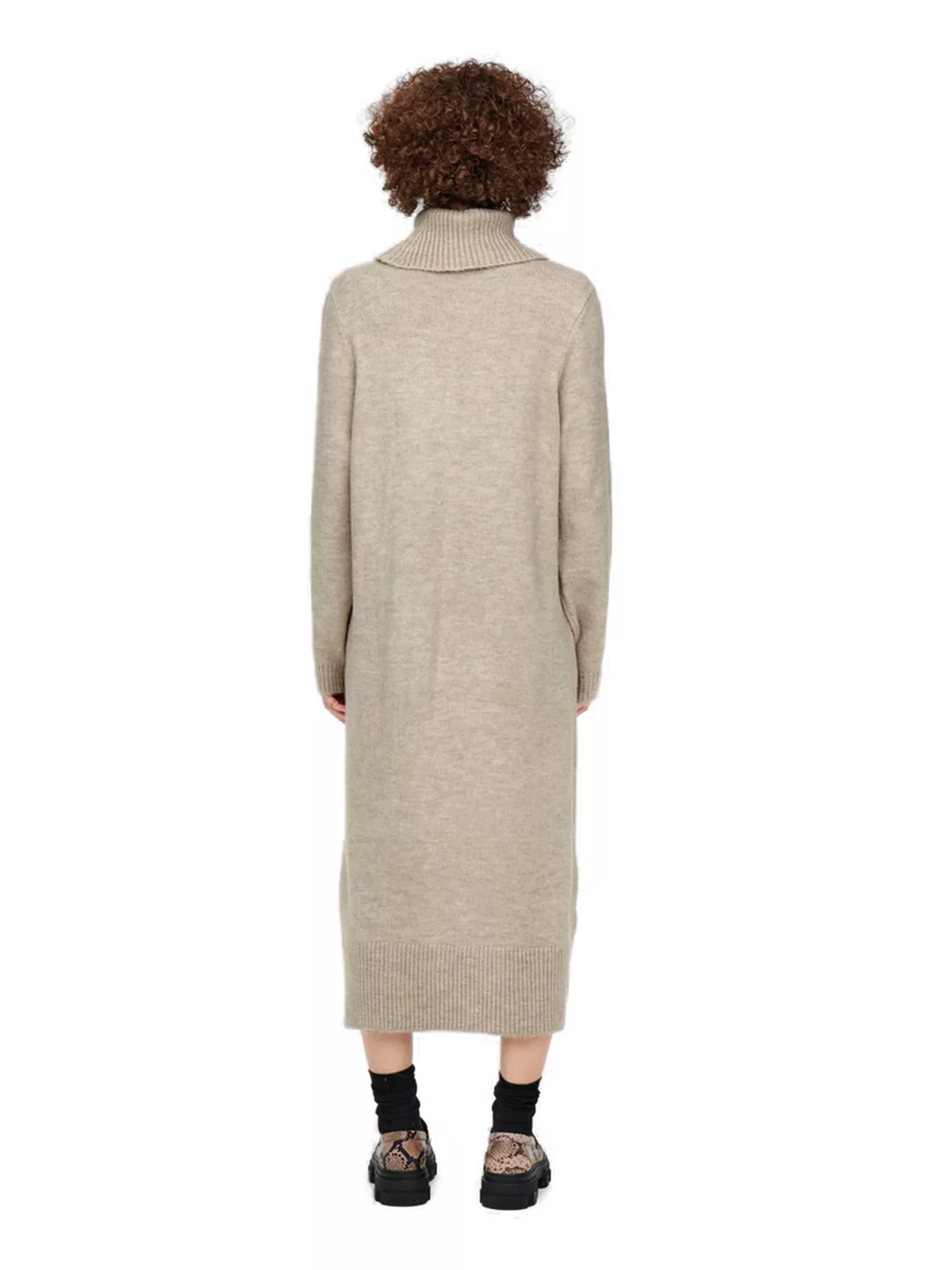 ONLY Shirtkleid Langes Rollkragen Strickkleid Midi Pullover Dress ONLBRANDI günstig online kaufen