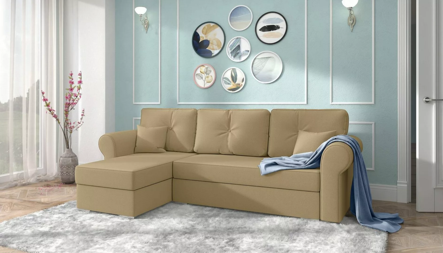 Stylefy Ecksofa Orco, L-Form, Eckcouch, Kissen günstig online kaufen