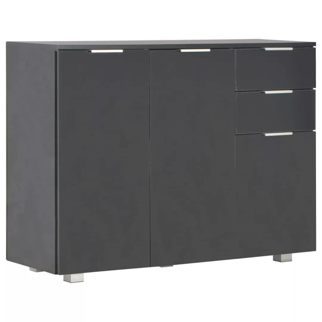 Sideboard Hochglanz-schwarz 107 X 35 X 76 Cm günstig online kaufen