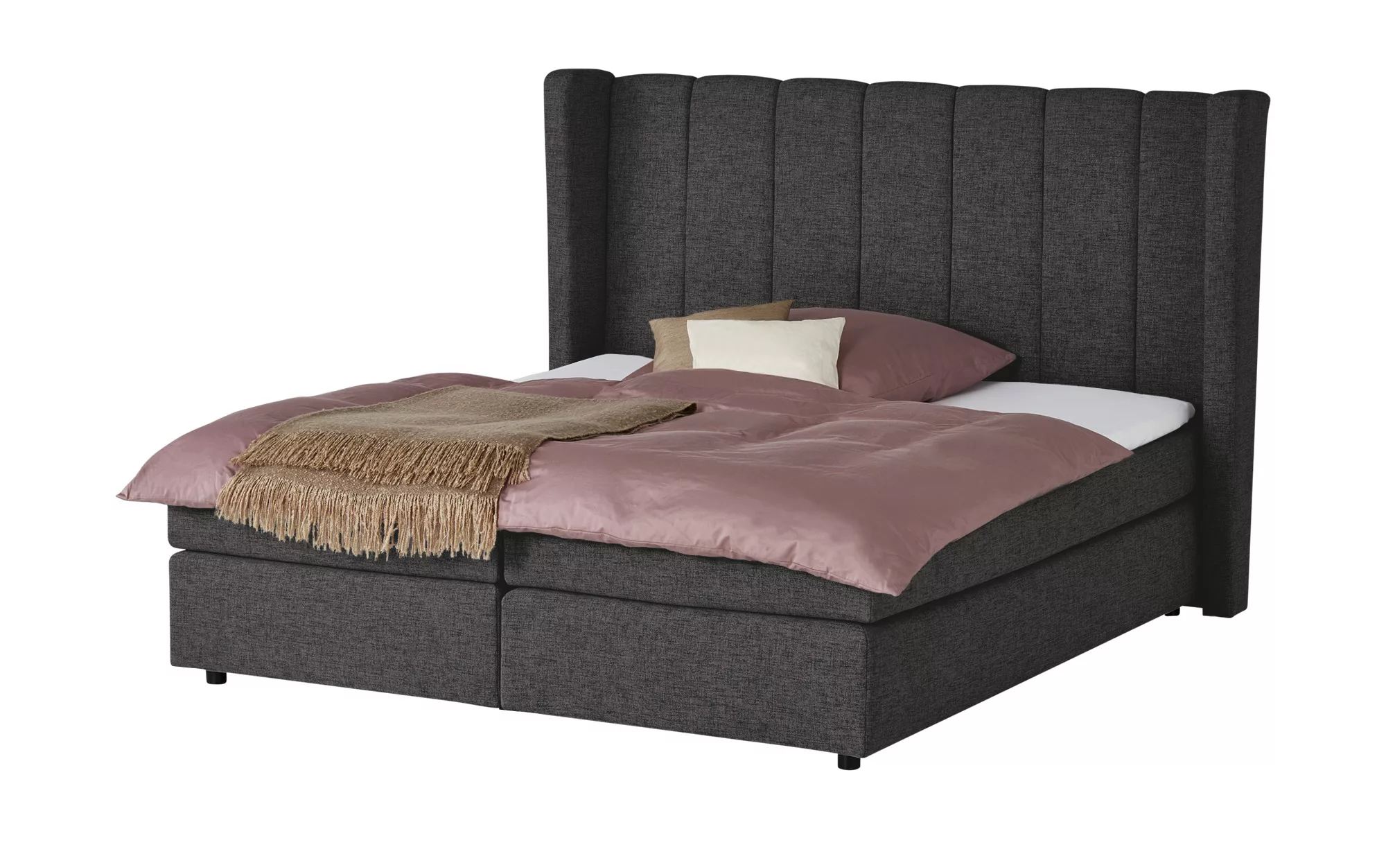 Boxspringbett - schwarz - 198 cm - 134 cm - 207 cm - Betten > Boxspringbett günstig online kaufen